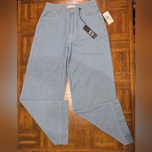 Habitual Wide Leg Striped Linen Pants NWT